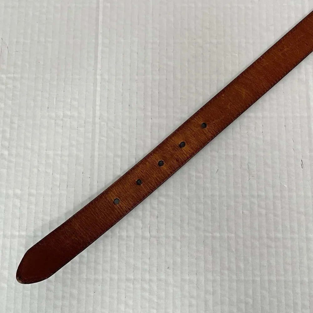 P0L0 RALPH LAUREN FAUX EMBOSSED CROC ALLIGATOR BELT GENUINE LEATHER BLACK 38